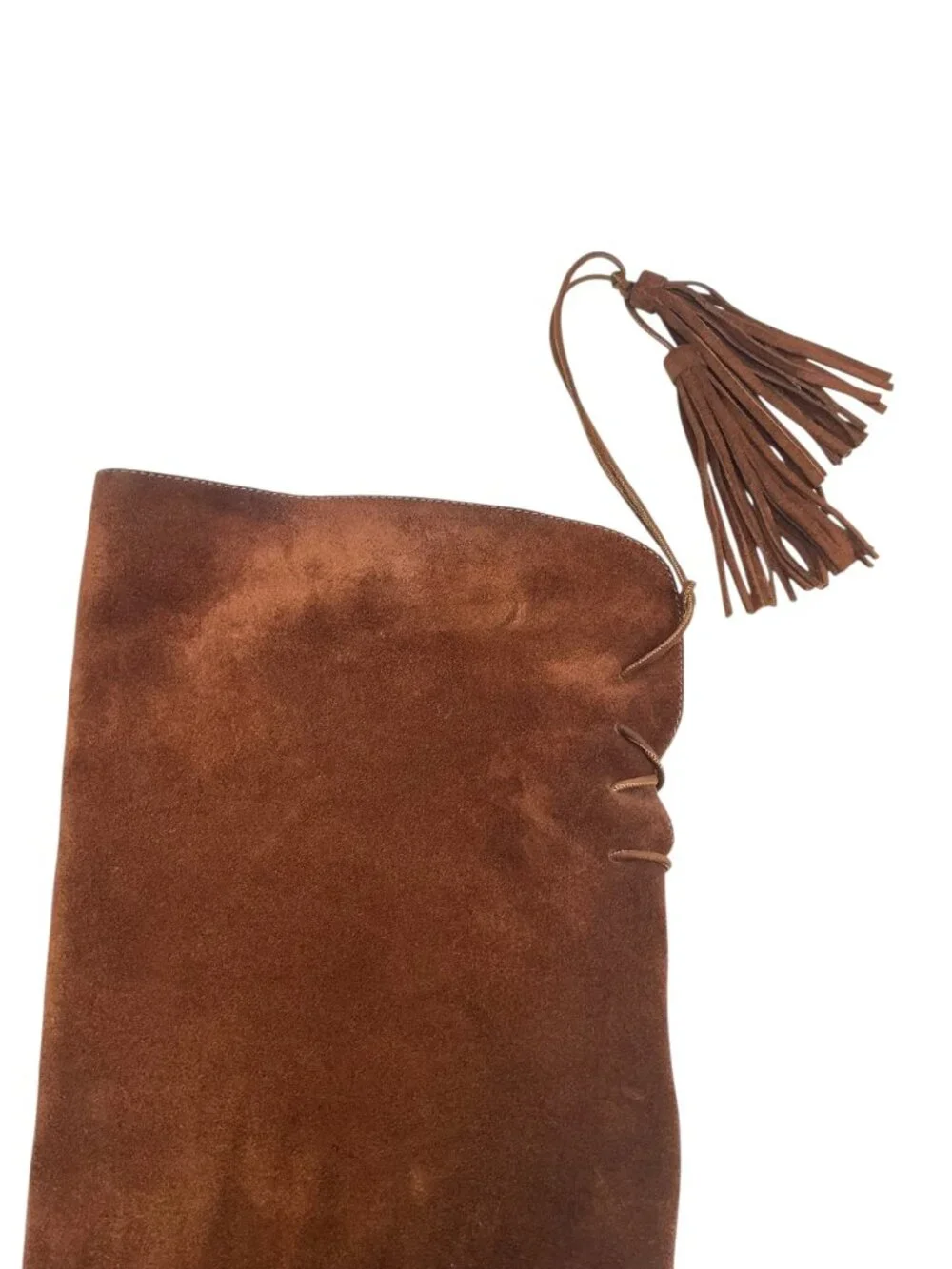 SAINT LAURENT Over The Knee Tassel Suede Boots sz 8.5